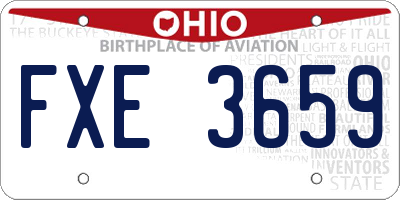 OH license plate FXE3659