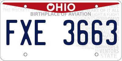 OH license plate FXE3663