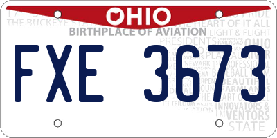 OH license plate FXE3673