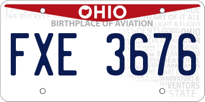 OH license plate FXE3676