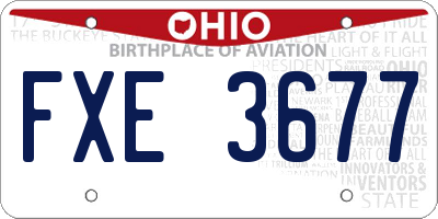 OH license plate FXE3677