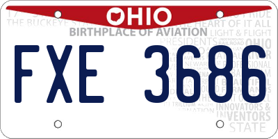 OH license plate FXE3686