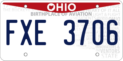 OH license plate FXE3706