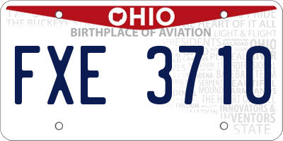 OH license plate FXE3710