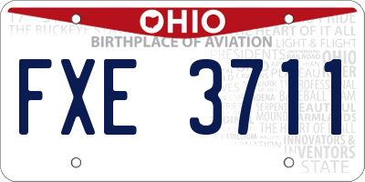 OH license plate FXE3711