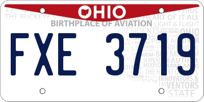 OH license plate FXE3719