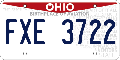 OH license plate FXE3722
