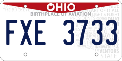 OH license plate FXE3733