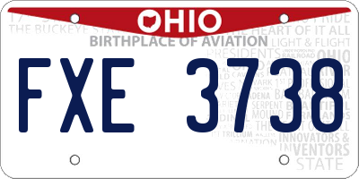OH license plate FXE3738