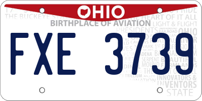 OH license plate FXE3739