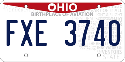OH license plate FXE3740