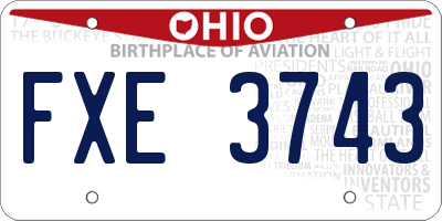 OH license plate FXE3743