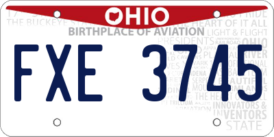 OH license plate FXE3745