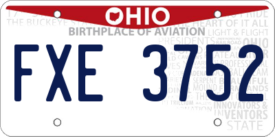 OH license plate FXE3752