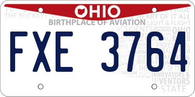 OH license plate FXE3764