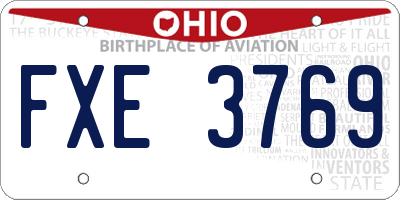 OH license plate FXE3769