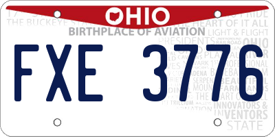 OH license plate FXE3776
