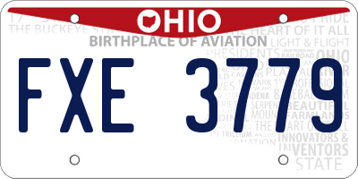 OH license plate FXE3779
