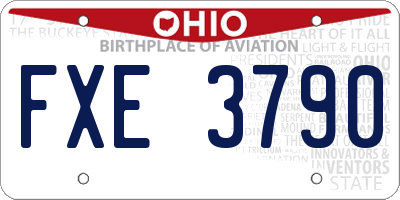 OH license plate FXE3790