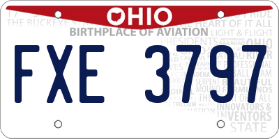 OH license plate FXE3797