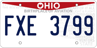OH license plate FXE3799