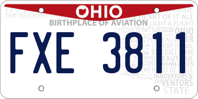 OH license plate FXE3811
