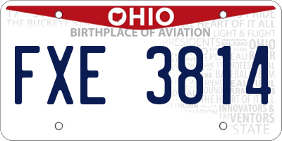 OH license plate FXE3814