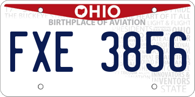 OH license plate FXE3856