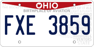 OH license plate FXE3859