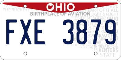 OH license plate FXE3879