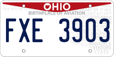 OH license plate FXE3903