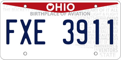 OH license plate FXE3911