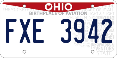 OH license plate FXE3942