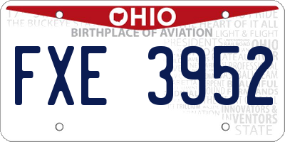 OH license plate FXE3952