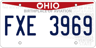 OH license plate FXE3969