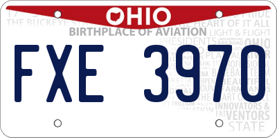 OH license plate FXE3970