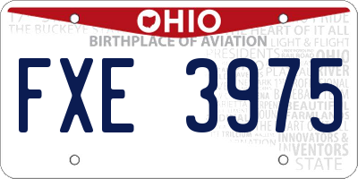 OH license plate FXE3975