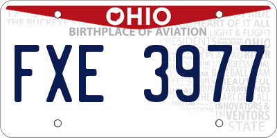 OH license plate FXE3977
