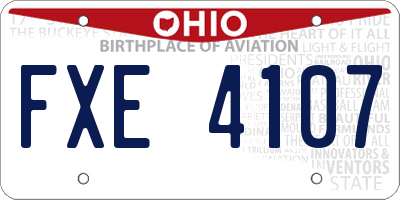 OH license plate FXE4107