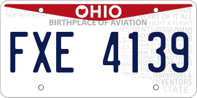 OH license plate FXE4139