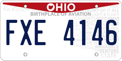 OH license plate FXE4146