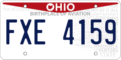 OH license plate FXE4159