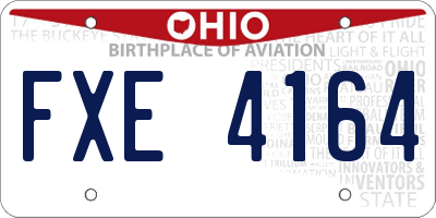 OH license plate FXE4164