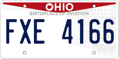 OH license plate FXE4166