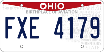 OH license plate FXE4179