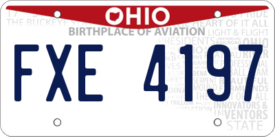 OH license plate FXE4197