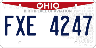 OH license plate FXE4247