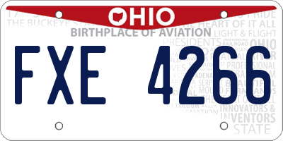 OH license plate FXE4266