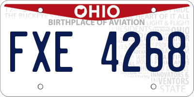 OH license plate FXE4268