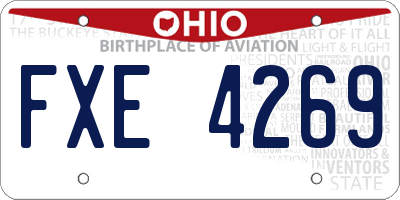 OH license plate FXE4269
